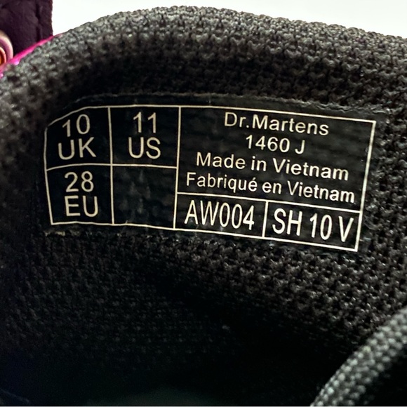 DR. MARTENS 1460 PINK REPTILE EMBOSSED LACE UP ANKLE BOOTS - Picture 10 of 10